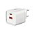 Carregador de Celular Parede com 2 Portas USB-A/USB-C 3.0A 45W GaN Bivolt Branco X-Cell - XC-UR54B - XC-UR54B - Imagem 3