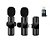 Microfone de Lapela Duplo sem Fio para Smartphone Type-C com Adaptador Lightning Preto - K9 - TC-F5 - TC-F5 - Imagem 2