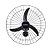 Ventilador de Parede Ventisol 60CM Bivolt 200 Watts 3 Pás Preto - 543 - 543 - Imagem 1