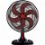 Ventilador de Mesa Ventisol 50CM 127 Volts 135 Watts 6 Pás Preto/Vermelho - 10030 - 10030 - Imagem 3