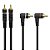 Cabo RCA KX3 2 RCA Macho x 2 RCA Macho 4mm Preto - RCA1/5M - Cabo com 1,5 Metros - RCA1/5M - Imagem 3