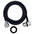 Cabo para Antena Rádio PX Aquário RG58 UHF Macho 3,5 Metros - M-801K - M-801K - Imagem 2