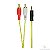 CABO P2 ESTEREO + 2 RCA MACHO - CRISTAL - 1.8M - AMARELO - Imagem 2