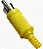 Plug RCA Plastico - Amarelo - Imagem 1