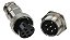 Conector Mike 5 vias - Mini - Macho e Fêmea - Imagem 1