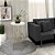 Mesa De Canto Lateral Mesinha Bambino Base Dourado e Tampo Off White - Imagem 1