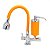 Torneira de Cozinha de Mesa Laranja Com Filtro Blindado Laranja Cone Gourmet Bica de Inox Flexível - Imagem 1