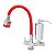 Torneira de Cozinha de Mesa Vermelho Com Filtro Blindado Cromado Cone Gourmet Bica de Inox Flexível - Imagem 1