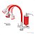 Torneira de Cozinha de Mesa Vermelho Com Filtro Blindado Vermelho Cone Gourmet Bica de Inox Flexível - Imagem 3