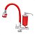 Torneira de Cozinha de Mesa Vermelho Com Filtro Blindado Vermelho Cone Gourmet Bica de Inox Flexível - Imagem 1
