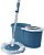 Mop FIT Giratório Compact 360º, Limpeza Fácil Balde Centrifugador 9 Litros, Nobre (Azul) - Imagem 3