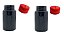 Kit Frasco Pet Preto c/ Tampa Flip Top Vermelha (24 unidades) - Imagem 2