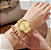 Relógio Feminino RuiXing Aço Dourado Elegância e Resistência - Imagem 4