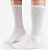 Kit 12 Pares Meias Brancas e Cinzas Lisas Cano Alto Longo Sport Algodão - Imagem 1