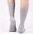 Kit 12 Pares Meias Brancas e Cinzas Lisas Cano Alto Longo Sport Algodão - Imagem 2