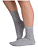 Kit 12 Pares Meias Cinza Lisa Cano Alto Longo Sport Algodão - Imagem 1