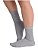 Kit 12 Pares Meias Cinza Lisa Cano Alto Longo Sport Algodão - Imagem 3