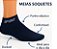 Meias Masculina Soquete Sport Kit 12 Pares Pretas e Cinzas - Imagem 4