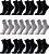 Kit 12 Pares Meias Masculina Cano Longo Sport Preta E Cinza - Imagem 4