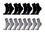 Meias Masculina Cano Longo Sport Colors Kit 12 Pares Pretas e Cinzas - Imagem 3