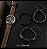 Relógio Masculino Shaarms Couro Marrom + Kit De Pulseiras - Imagem 5
