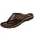 Chinelo Pegada em Couro Amortech Masculino- Anilina Pinhão - Imagem 1