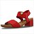 Sandália Modare Ultraconforto Salto Bloco Feminina - Vermelho/Camel - Imagem 1
