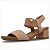 Sandália Modare Ultraconforto Salto Bloco Feminina - Nude/Camel - Imagem 1