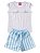CONJUNTO INFANTIL MENINA  BRANCO E AZUL - Imagem 1