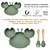 Kit de Alimentação para Bebês de Silicone 6 Peças Caranguejinho Divertido Co - Imagem 3