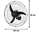 Ventilador Oscilante De Parede Tron 60cm 140w 220v Preto - Imagem 2