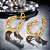 Brinco Argola Espalmada Banho Ouro 18k - Imagem 2