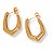 Brinco Argola Triângular Banho Ouro 18k - Imagem 1