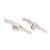 Brinco EarHook Fios Entrelaçados Banho Ródio Branco - Imagem 1