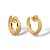 Brinco Argola abaulada Pequeno Banho Ouro 18k - Imagem 1