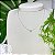 Choker Esfera Micro Elos Banho Ródio Branco - Imagem 1