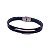 Bracelete em Couro com Faixas em Aço Inox - Imagem 1