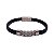 Bracelete em Couro Trançado com Detalhes em Aço Inox - Imagem 1