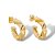 Brinco Argola Detalhada Banho Ouro 18k - Imagem 1