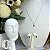 Conjunto Gota Ametista Banho Ródio Branco - Imagem 10