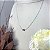 Colar Letra S Liso Ouro Branco - Imagem 2