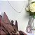 Colar Letra P Liso Ouro Branco - Imagem 1