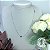 Colar Letra N Liso Ouro Branco - Imagem 3