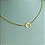 Colar Letra G Liso Dourado - Imagem 2