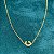 Colar Letra G Liso Dourado - Imagem 3