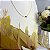 Colar Letra F Liso Dourado - Imagem 1