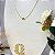 Colar Letra D Liso Dourado - Imagem 1