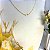 Colar Letra C Liso Dourado - Imagem 2