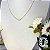 Colar Letra C Liso Dourado - Imagem 3
