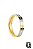 Aliança de Tungstênio Silver Gold com Friso - Imagem 1